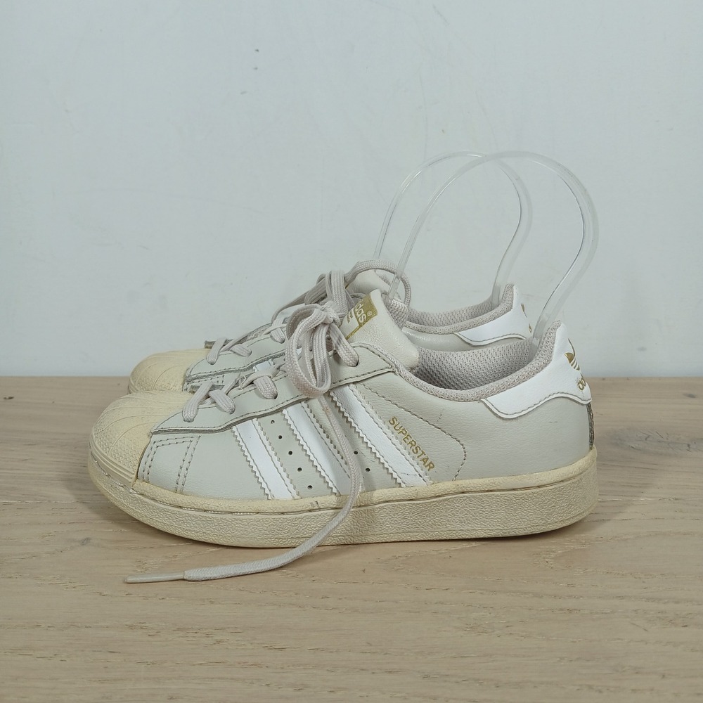 Adidas Superstar Sneakers Kids 13 Cream Shell Toe Retro Streetwear Vintage